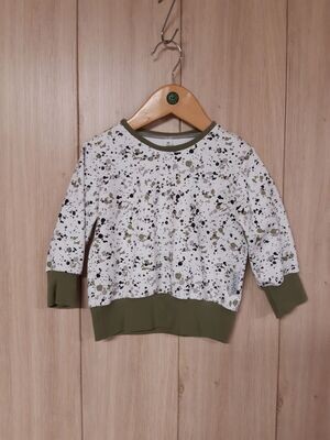 Sweater Kleckse oliv - Größe 86 Sweater Kleckse oliv - Größe 86