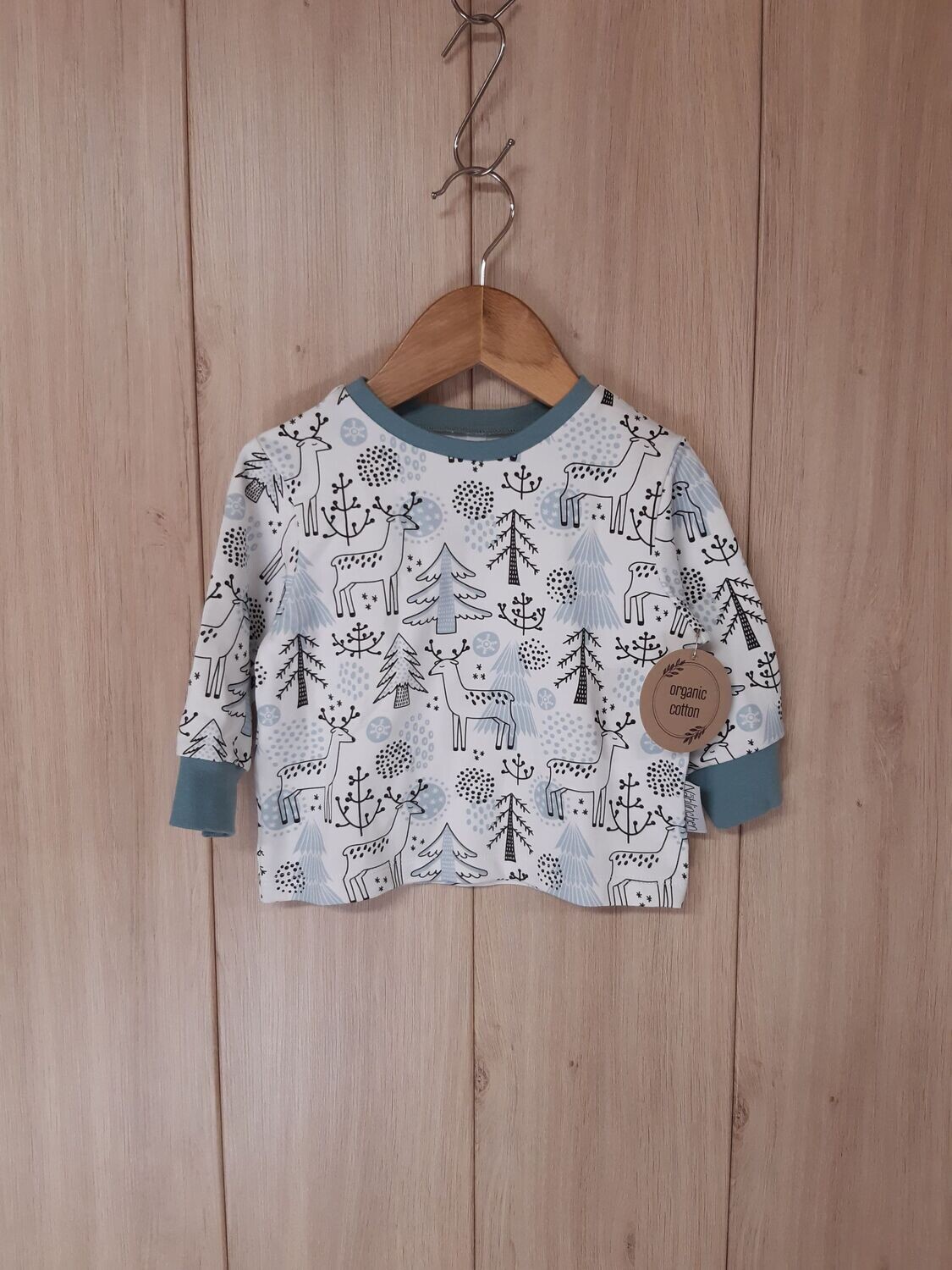 organic Sweatshirt Winterland mint - Größe 80