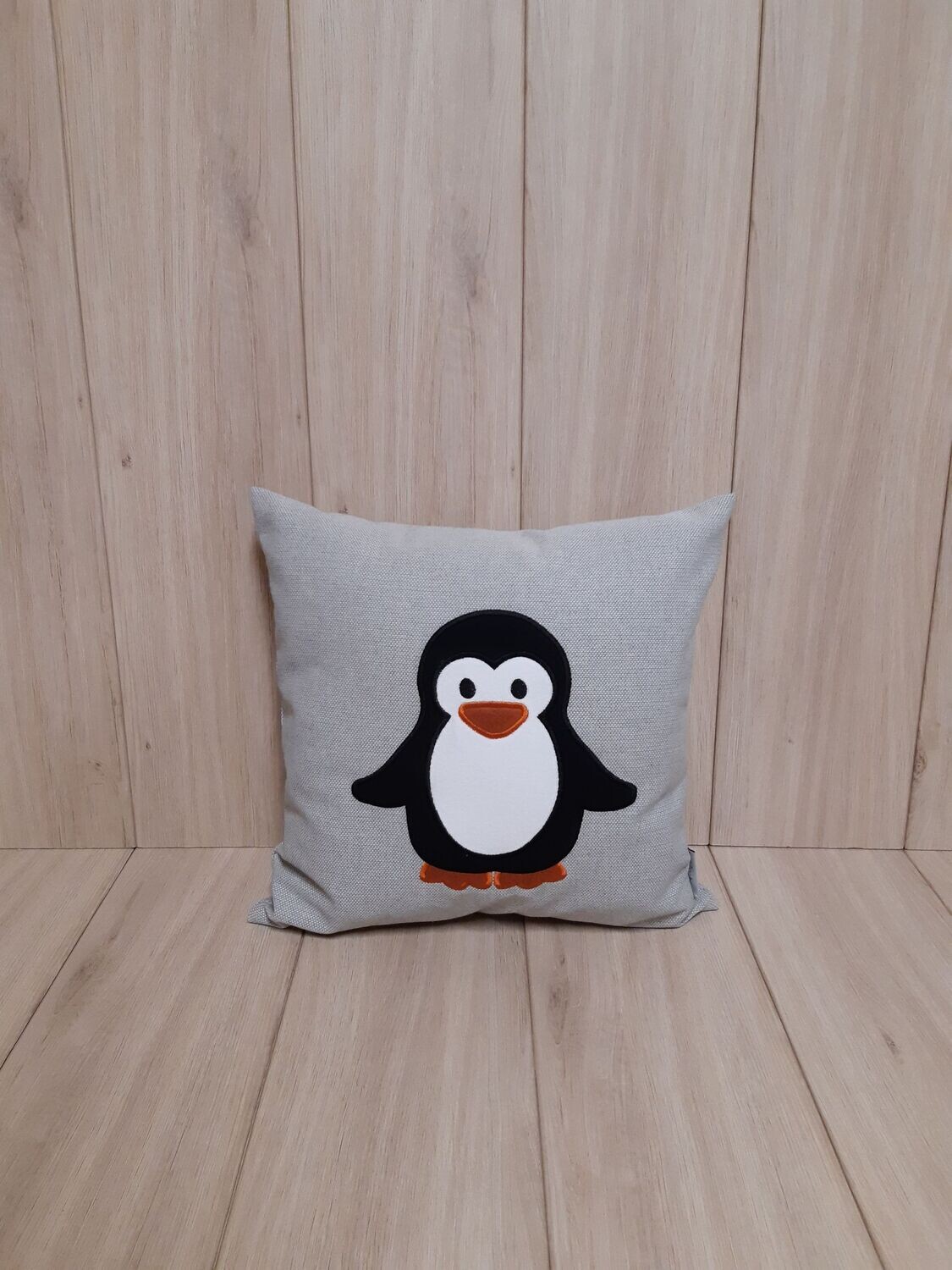 Kissenhülle Pinguin grau