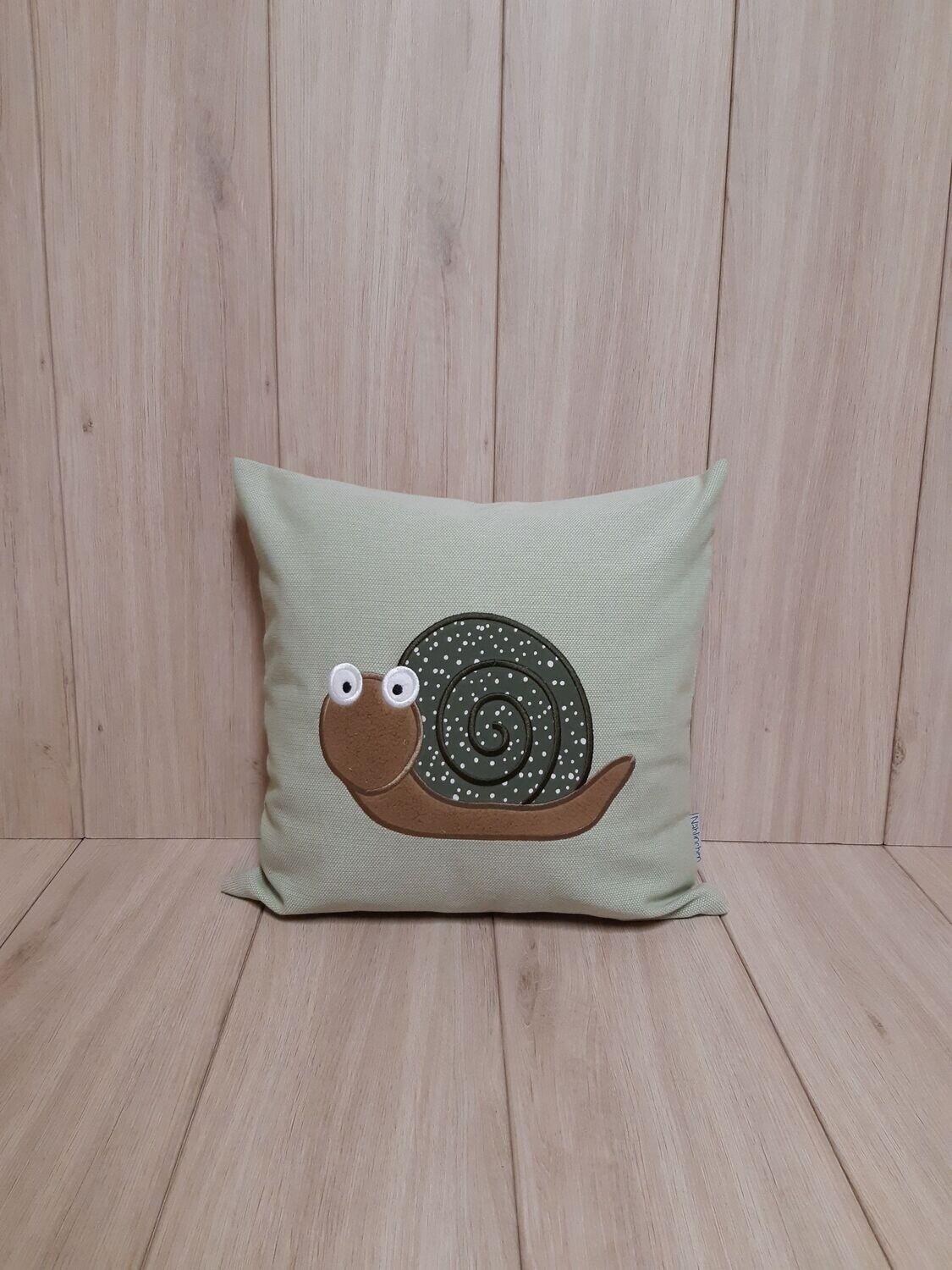 Kissenhülle Schnecke hellgrün