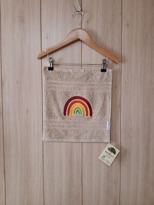 organic Handtuch Regenbogen - beige