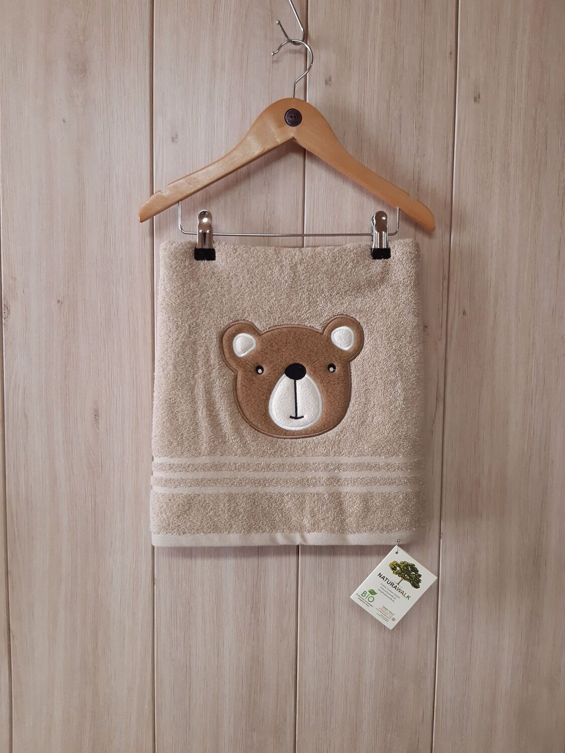 organic Handtuch Bär - beige