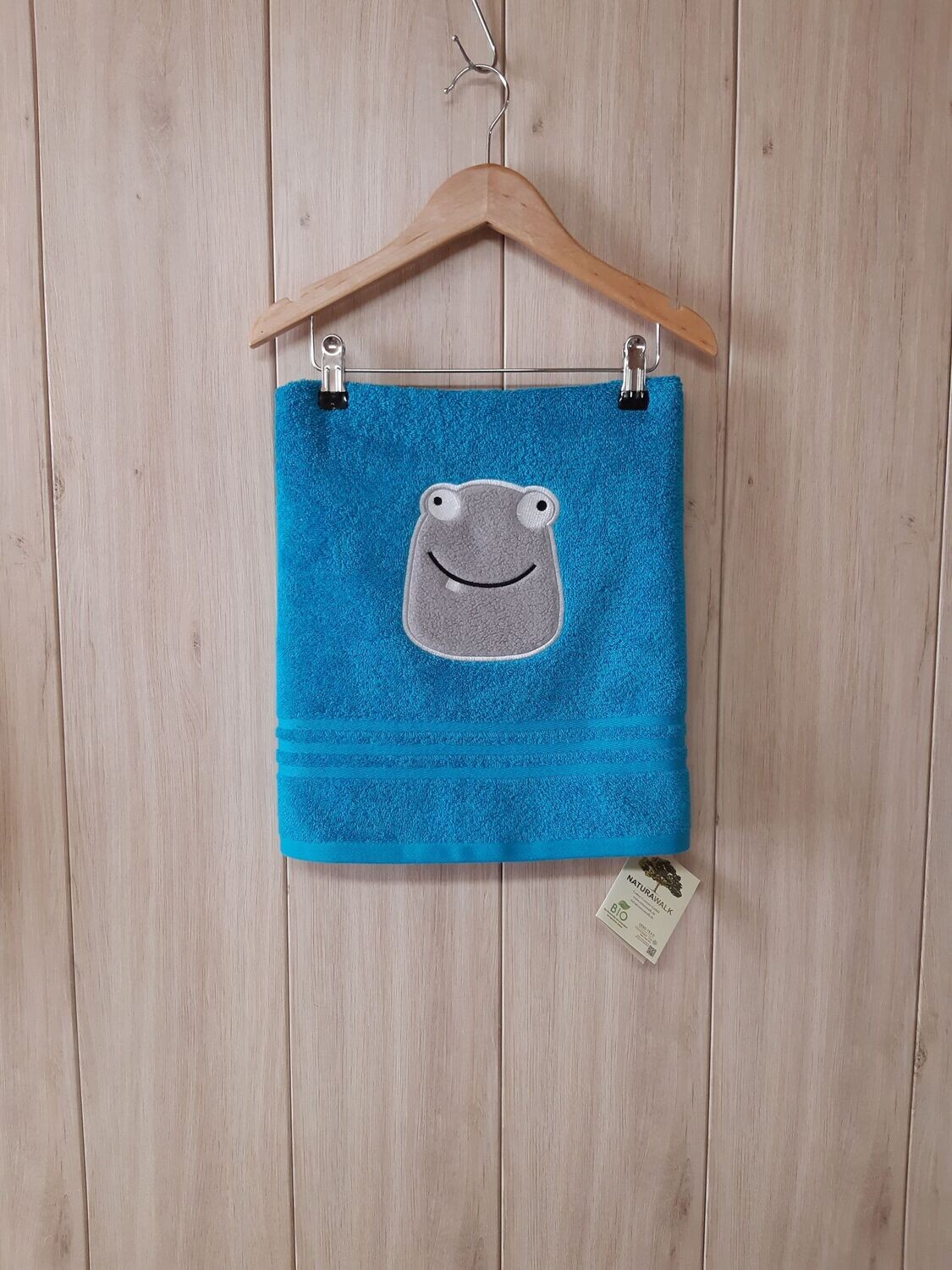 organic Handtuch Monster - türkis