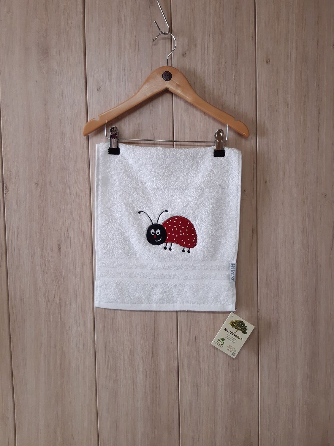 organic Handtuch Käferchen - weiß