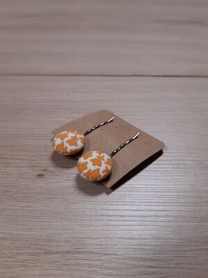Haarnadel Blumen orange 18mm