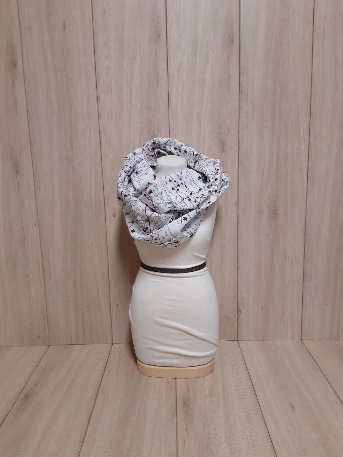 Musselin-Loop Blümchen lila/beere Musselin-Loop Blümchen lila/beere