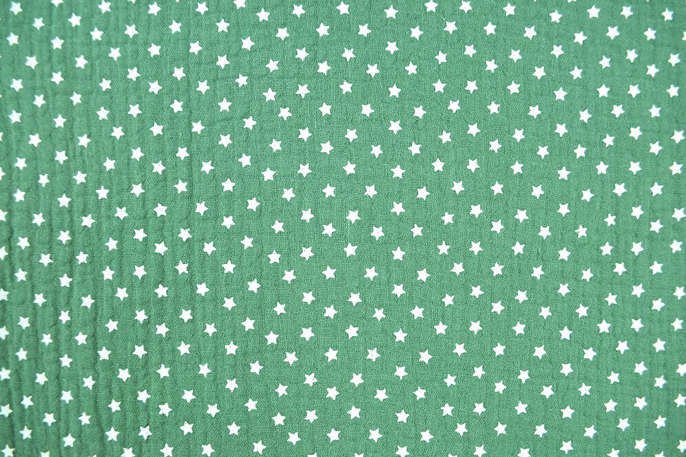 Meterware Musselin Sternchen altmint