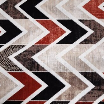 0,5m Dekostoff Zacken rot/beige/schwarz 0,5m Dekostoff Zacken rot/beige/schwarz