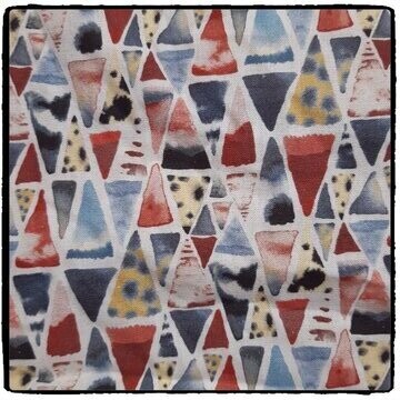 Baumwollstoff Dreiecke aquarell - Meterware