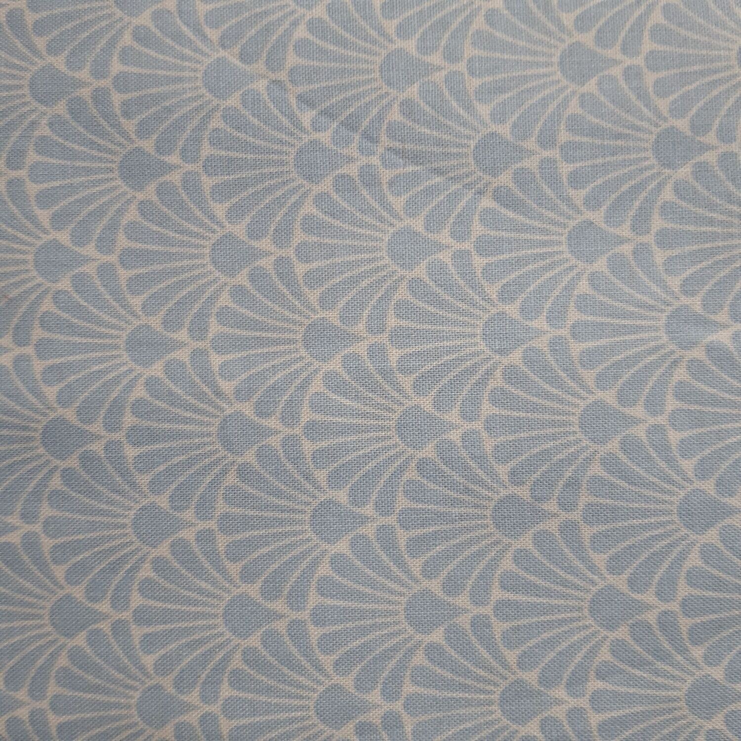 0,25m Baumwollstoff Muscheln hellblau