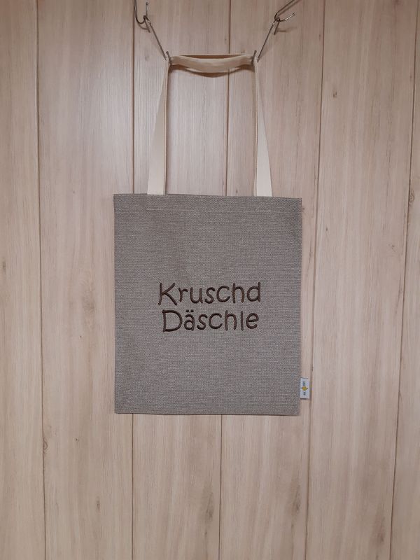 bestickte Tasche braun