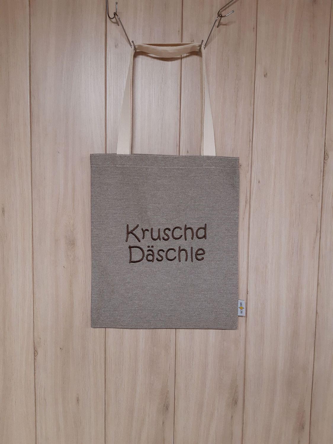Stofftasche Stofftasche "Kruschd Däschle" braun