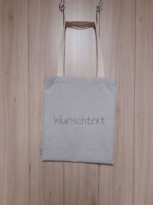 Individuell bestickte Tasche - hellgrau Individuell bestickte Tasche - hellgrau
