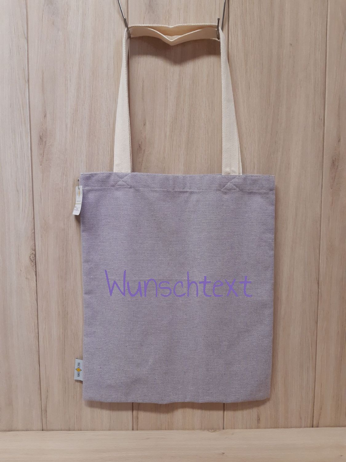 Individuell bestickte Tasche - flieder