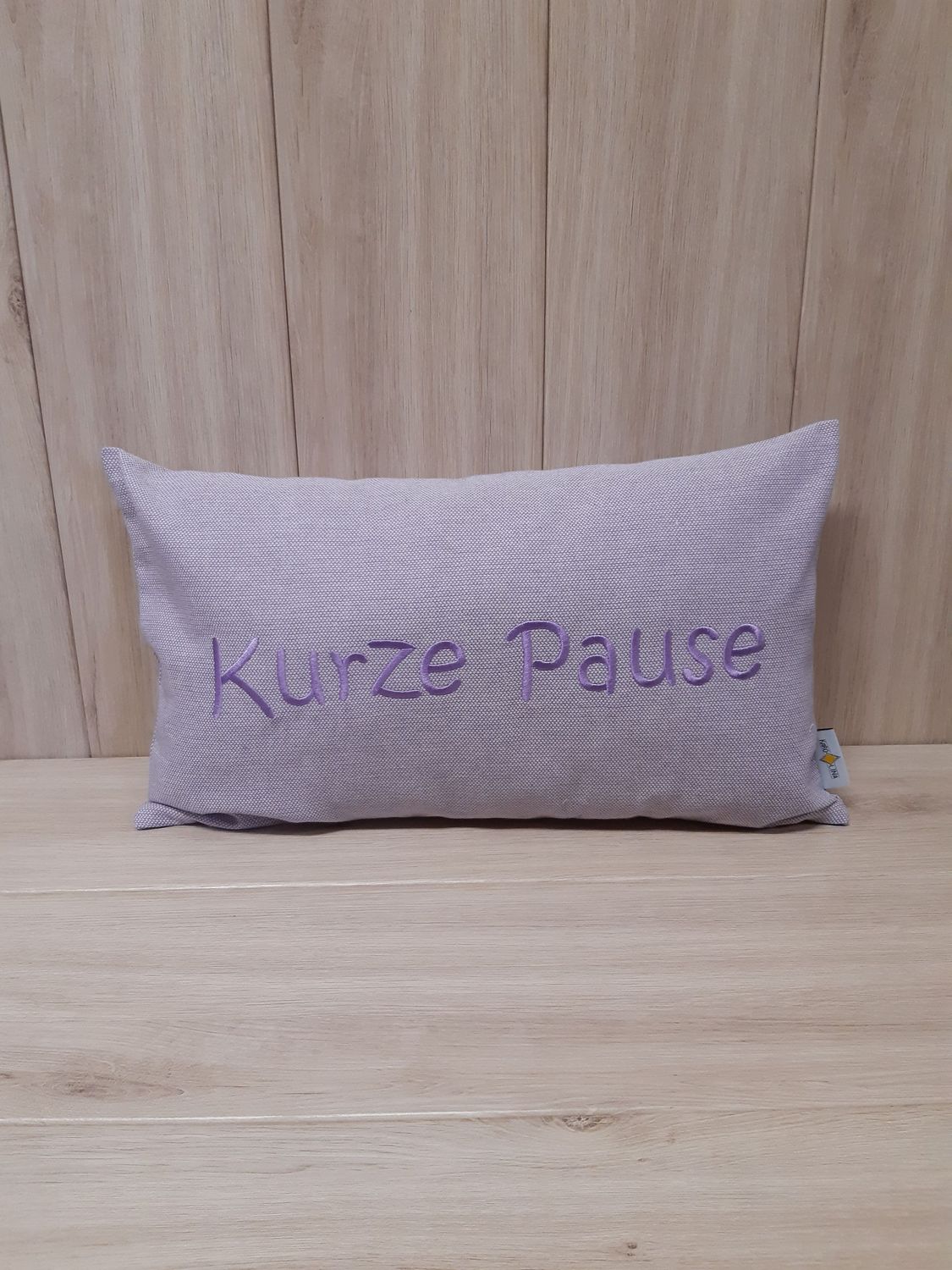 Kissenhülle "kurze Pause" flieder