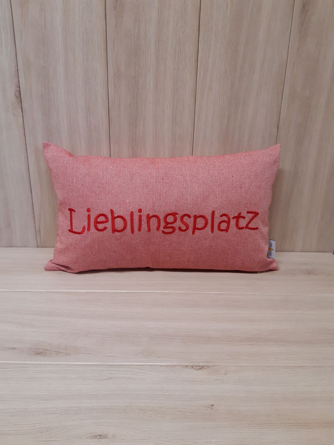 Kissenhülle "Lieblingsplatz" rot