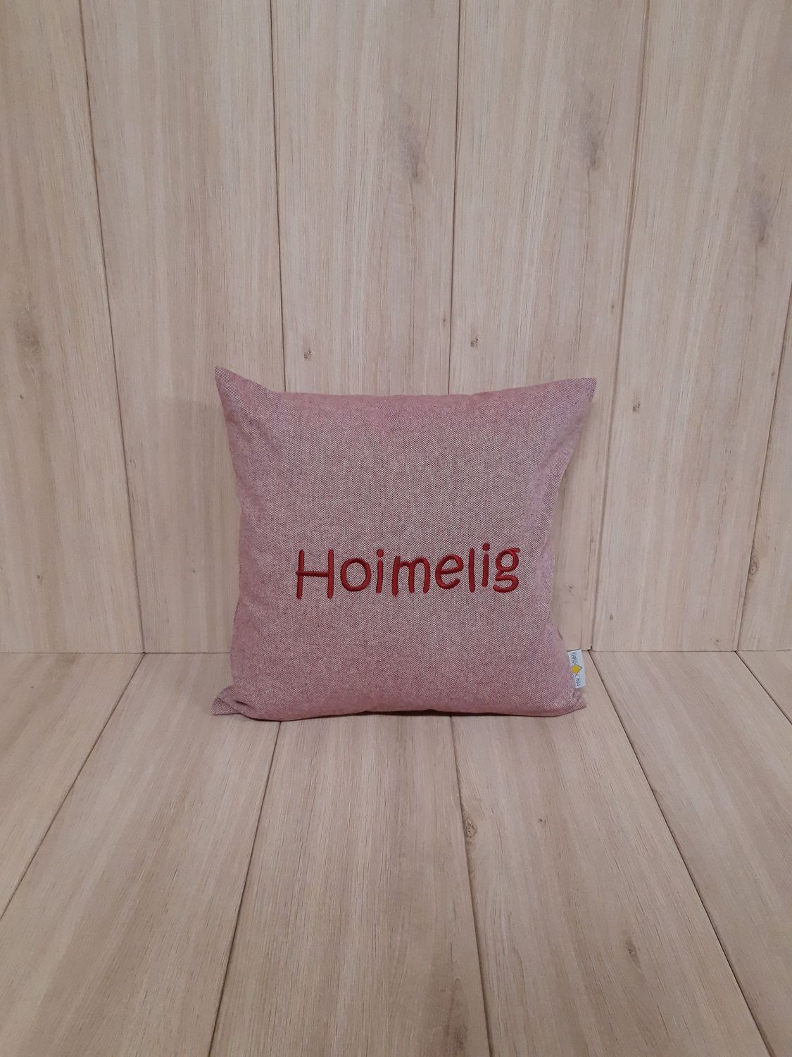Kissenhülle "Hoimelig" weinrot