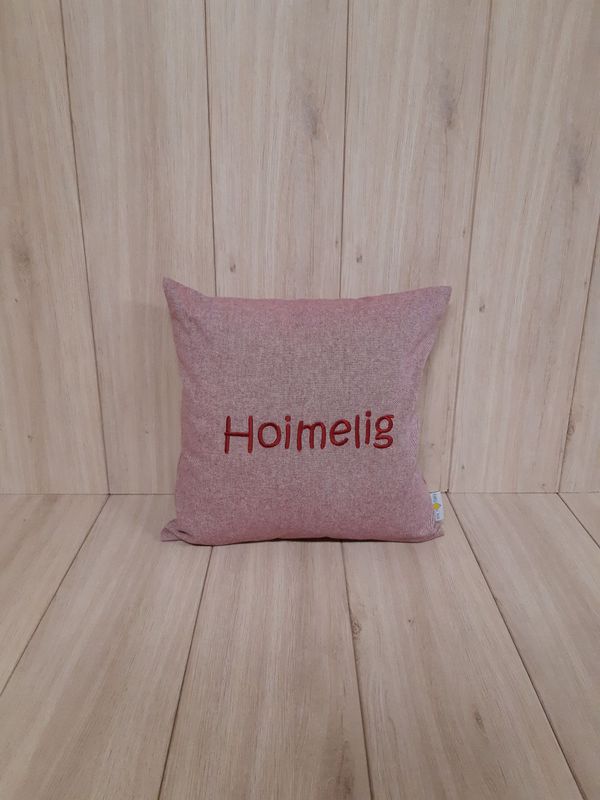Kissenhülle Kissenhülle "Hoimelig" weinrot