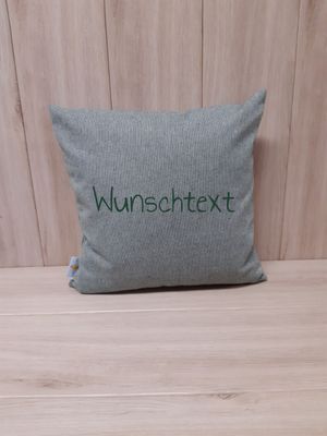 Individuell bestickte Kissenhülle quadratisch grün - verschiedene Größen Individuell bestickte Kissenhülle quadratisch grün - verschiedene Größen