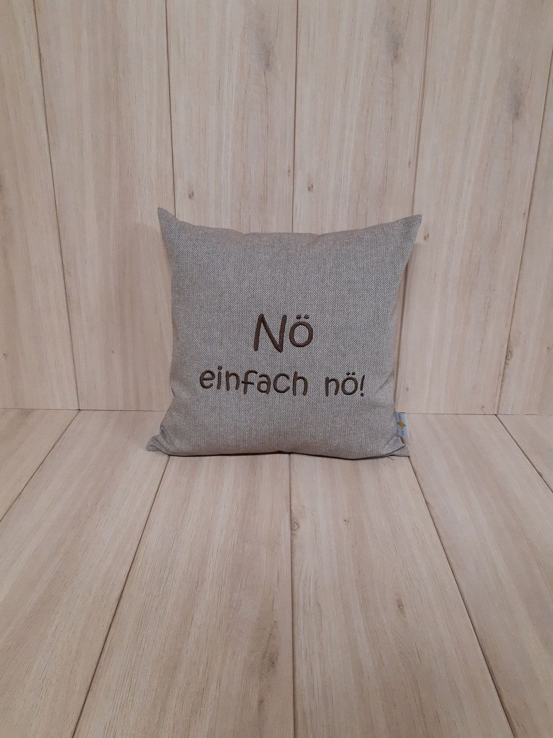 Kissenhülle "Nö, einfach nö!" braun