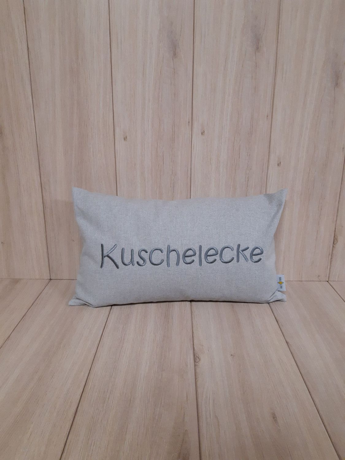 Kissenhülle "Kuschelecke" grau