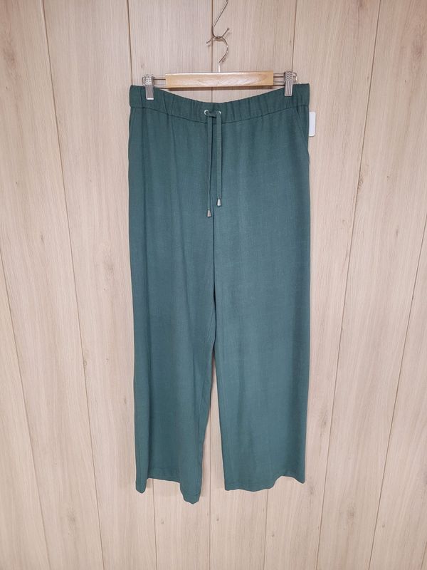 lässige Leinenhose grün - Größe 36/38