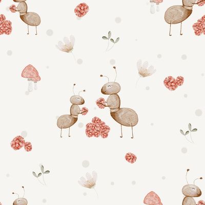 Vorbestellung Meterware - Ameise & Himbeere