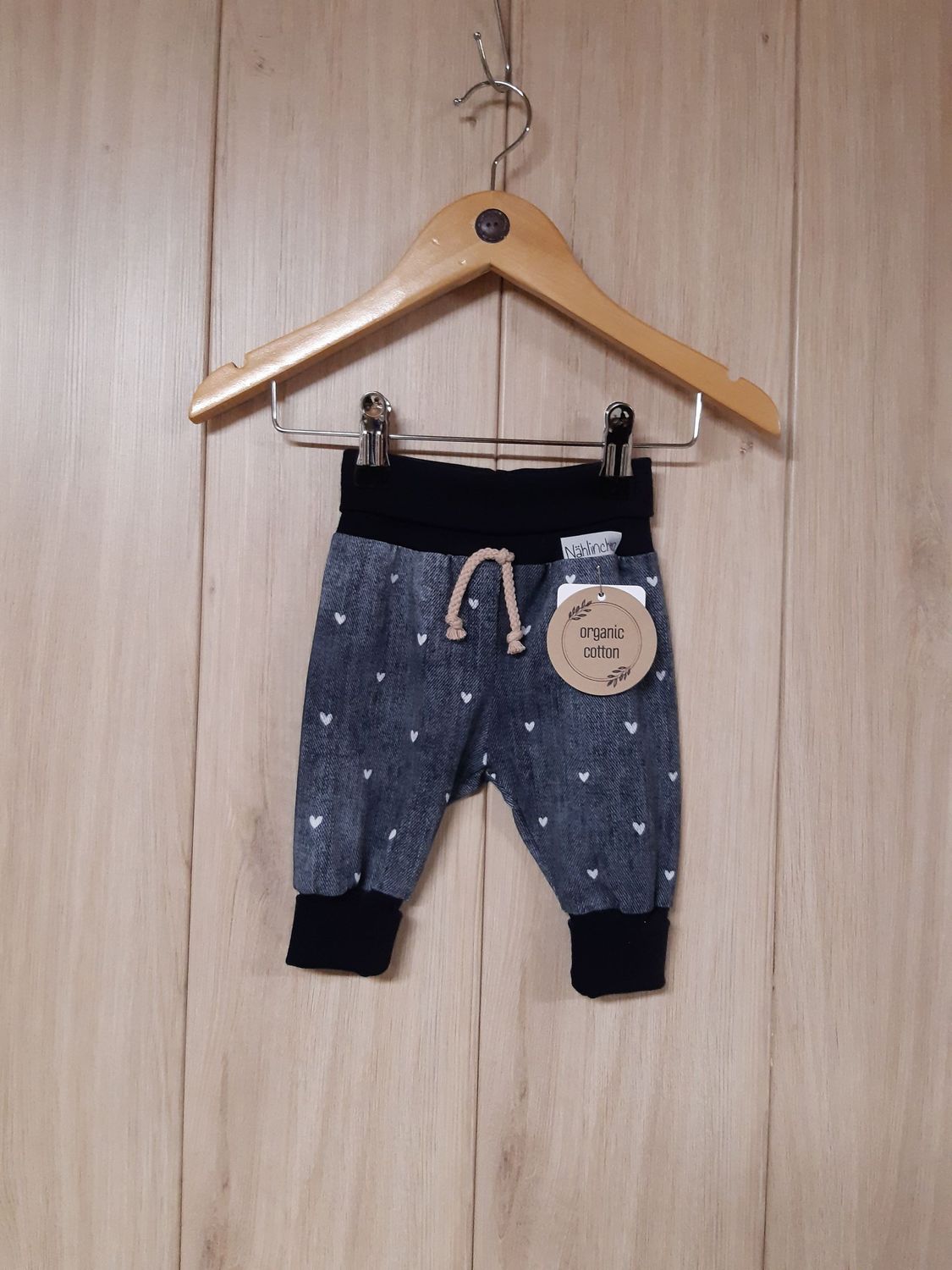 Pumphose Jeansoptik Herzen blaugrau - Größe 56