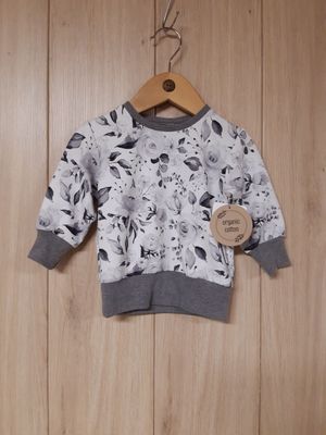 Sweater Rosen grau - Größe 68 Sweater Rosen grau - Größe 68