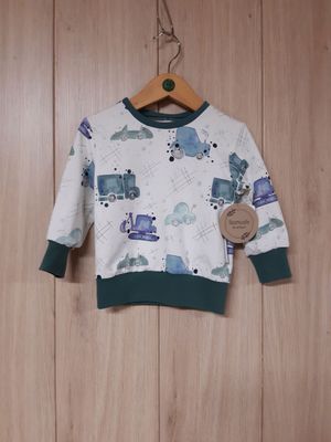 Sweater Auto mint/blau - verschiedene Größen Sweater Auto mint/blau - verschiedene Größen