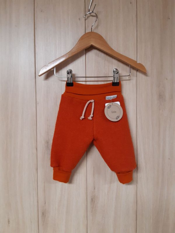 Wollwalk-Hose rostorange - Größe 68 Wollwalk-Hose rostorange - Größe 68