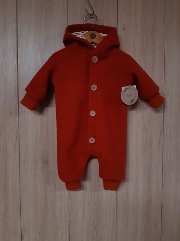 gefütterter Walkoverall Tupfen rostorange - verschiedene Größen gefütterter Walkoverall Tupfen rostorange - verschiedene Größen