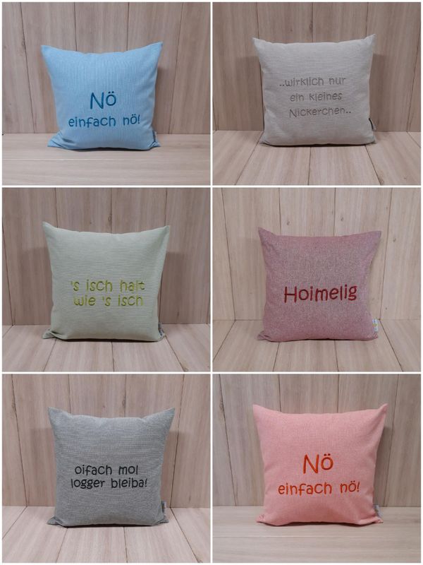 bestickte Kissenhülle quadratisch - verschiedene Farben & Größen bestickte Kissenhülle quadratisch - verschiedene Farben & Größen