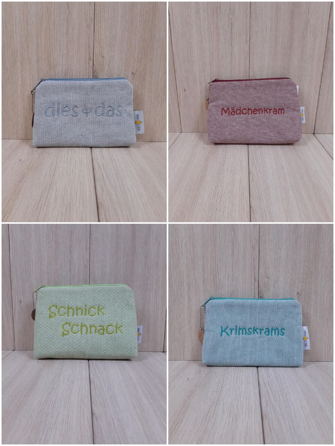besticktes Täschle - verschiedene Farben & Größen