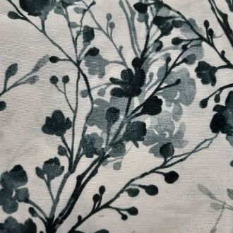 1,0m Dekostoff Blumenranke petrol