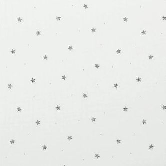 0,55m Musselin Sternchen creme/schwarz