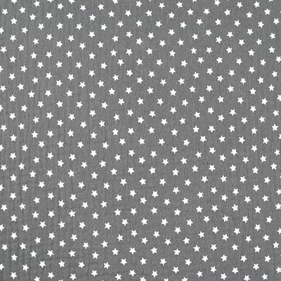 Meterware Musselin Sternchen grau
