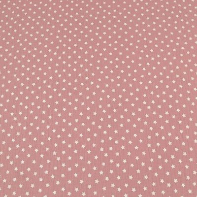 Meterware Musselin Sternchen altrosa