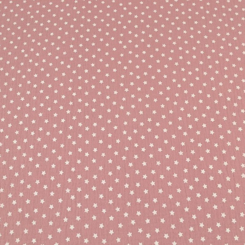Meterware Musselin Sternchen altrosa