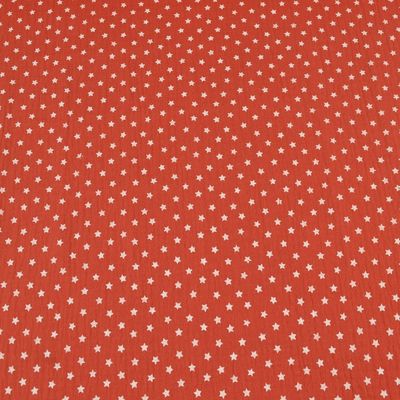 Meterware Musselin Sternchen rostorange