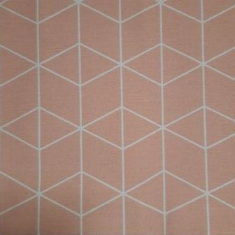 0,85m Dekostoff graphisch apricot