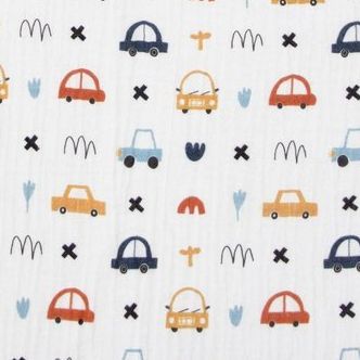 0,55m Musselin Autos BioBunt