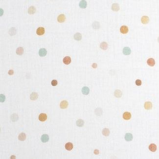 Reststück Musselin Punkte BioBunt 60cm x 65cm