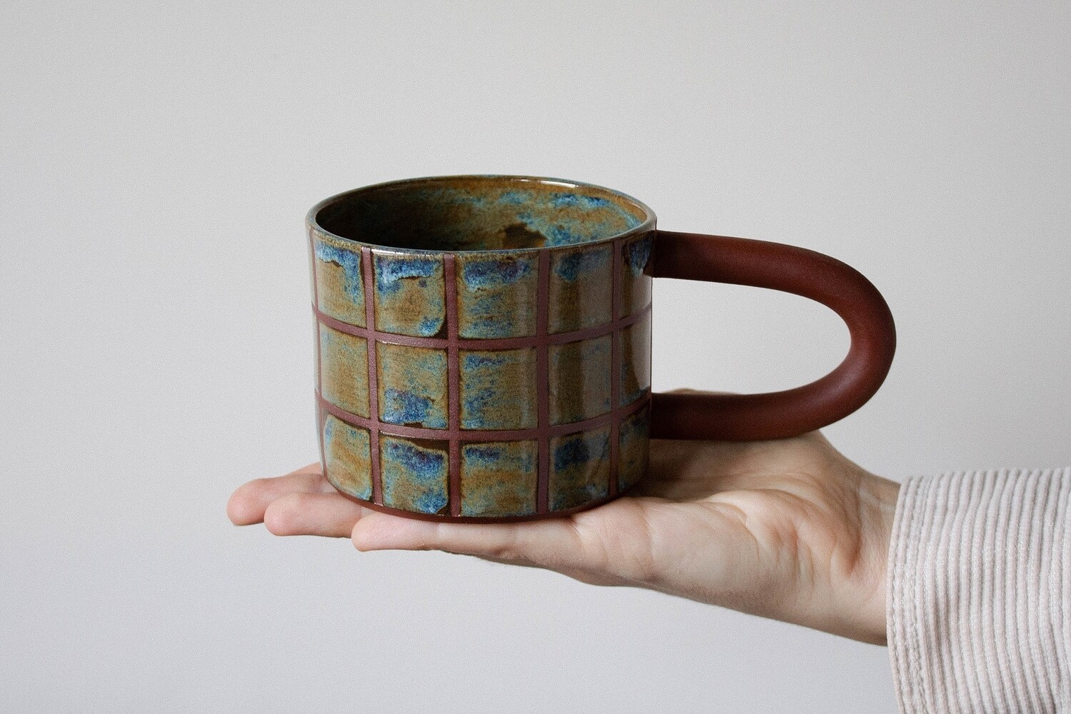CHECKERED glaze mug