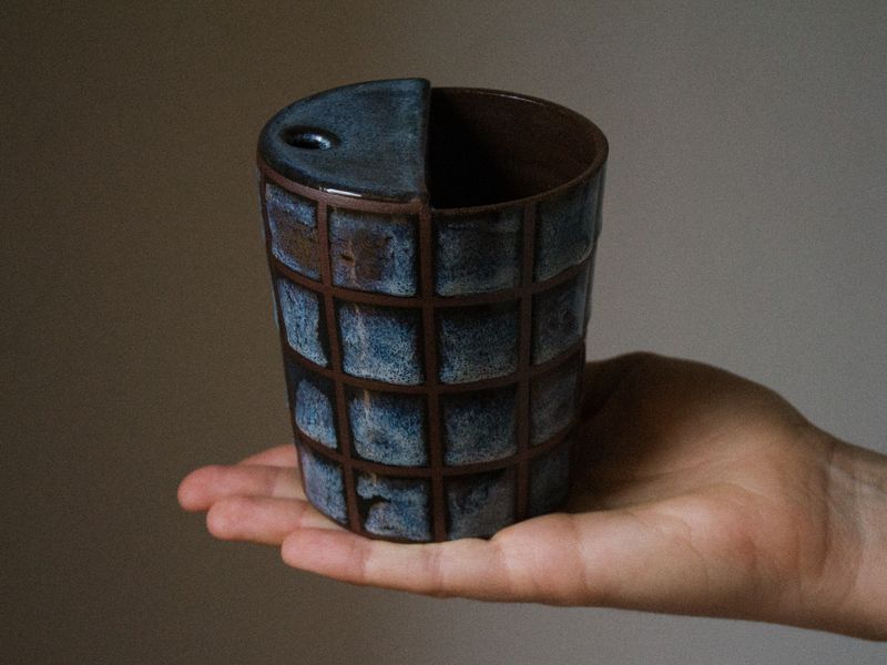 CHECKERED travel cup
