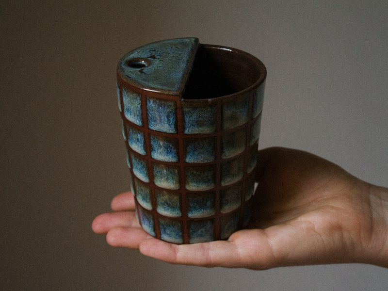 CHECKERED travel cup