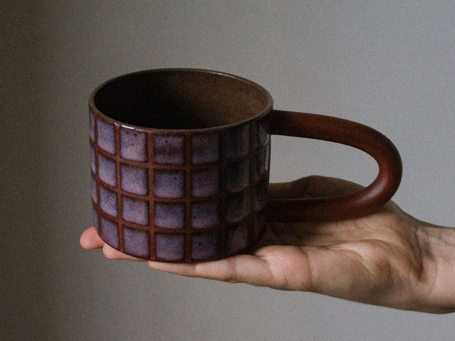 CHECKERED glaze mug