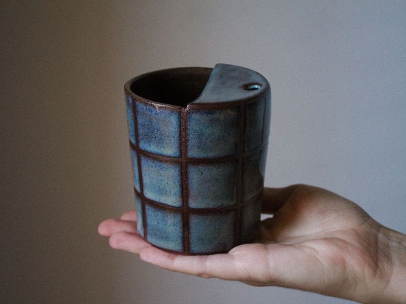 CHECKERED travel cup
