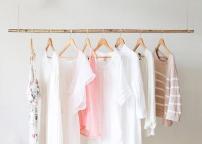 English Hazel Natural Tree Branch Hanging Clothes Clothing Rail Rack Hanger 115cm