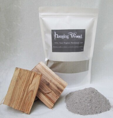 400g 100% Pure Organic Hardwood Wood Ash For Plant Care, Natural Fertilizer, Soapmaking, Natural Slug Deterrent